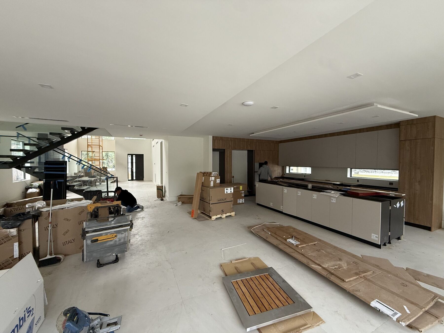 Cabinetry layout and design phase on a Fort Lauderdale job site